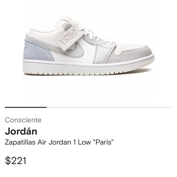 🪻🤍Air Jordan 1 Low 'París' CV3043-100🤍🪻 - Picture 2 of 7